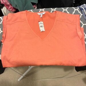 Express V-Neck Short Cuff Sleeve Gramercy Tee blouse